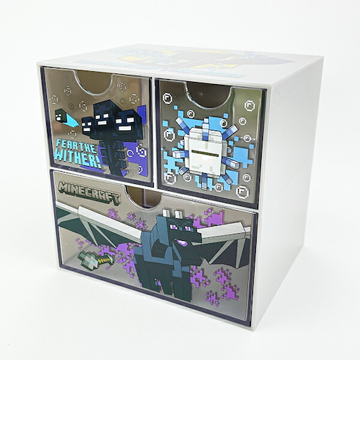 マインクラフト キャラチェスト (グレー) インテリア収納 文具 マイクラ