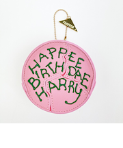 ハリーポッター バースデーケーキ ダイカットポーチ ピンク