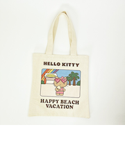 サンリオ ハローキティ 日焼け キティ A4トートバッグ アイボリー Sanrio