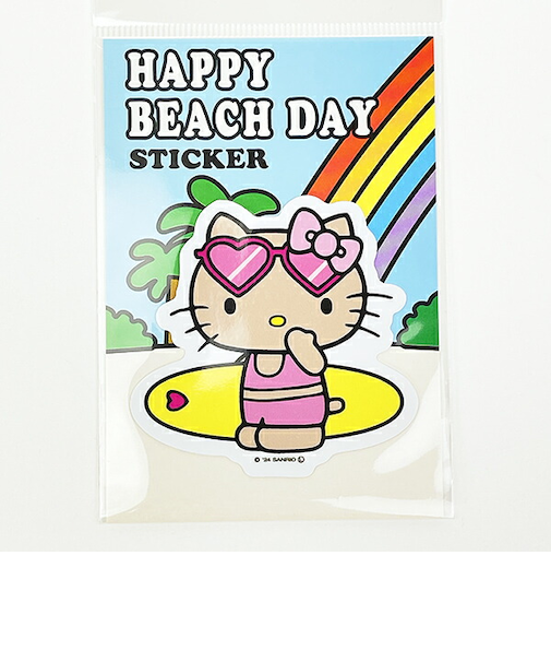 サンリオ ハローキティ 日焼け キティ ステッカー サーフ 文具 日本製 Sanrio