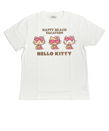 サンリオ ハローキティ 日焼け キティ 半袖Tシャツ(S) ジュース アパレル Sanrio