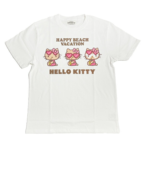 サンリオ ハローキティ 日焼け キティ 半袖Tシャツ(XL) ジュース アパレル Sanrio