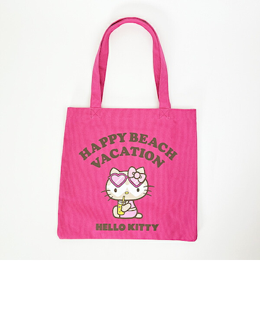 サンリオ ハローキティ 日焼け キティ A4トートバッグ ピンク Sanrio