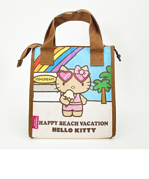 Sanrio キティ 日焼け 巾着　保冷バッグ　ハンカチ　summer 夏 Sanrio キティ 日焼け 巾着 保冷バッグ ハンカチ summer 夏の