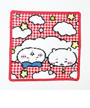 ちいかわ シェニール織 タオルハンカチ(レッド) ごろん