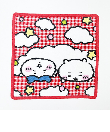 ちいかわ シェニール織 タオルハンカチ(レッド) ごろん