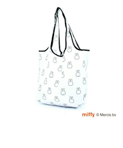 ミッフィー miffy 折りたたみエコバッグ(Mサイズ) フェイスホワイト