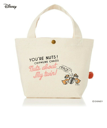 ディズニー チップとデール 帆布ミニトートバッグ ランチ Disney
