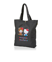 サンリオ モンチッチ×ハローキティ サガラ帆布刺繍トートバッグ Sanrio