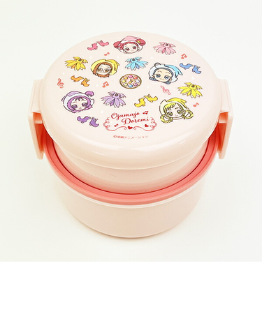 おジャ魔女どれみ 抗菌 丸型 ランチボックス 2段(フォーク付) ランチ 日本製