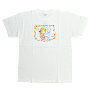 水森亜土 ウサギ＆ガール 半袖Tシャツ(M) ホワイト アパレル