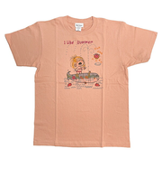 水森亜土 summer 半袖Tシャツ(M) ダスティピンク アパレル