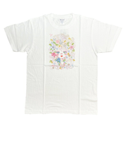 水森亜土 フェイスフラワー 半袖Tシャツ(M) ホワイト アパレル