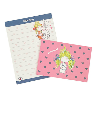 水森亜土 ミニレターセット 濃ピンク 文具 日本製