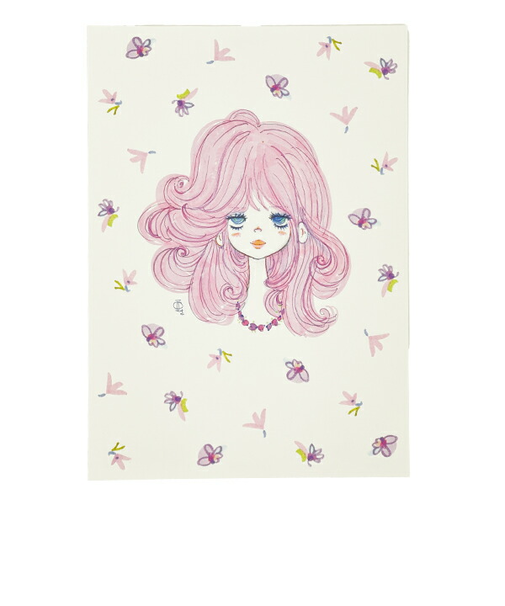 水森亜土 ポストカード ホワイト 文具