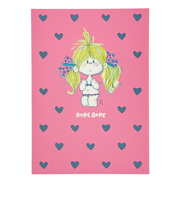 水森亜土 ポストカード 濃ピンク 文具