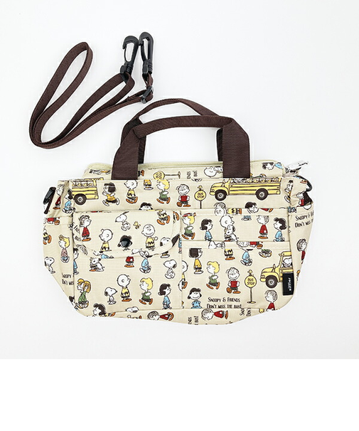 スヌーピー バッグインバッグ バスストップブラウン SNOOPY