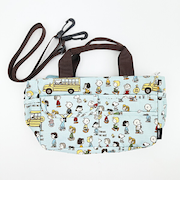 スヌーピー バッグインバッグ バスストップブルー SNOOPY