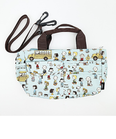 スヌーピー バッグインバッグ バスストップブルー SNOOPY