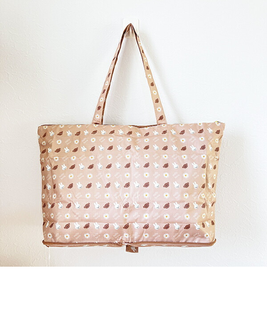 ミッフィー miffy ミッフィー＆ボリス 折りたたみトートバッグ フラワーベージュ トラベル