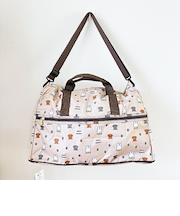 ミッフィー miffy ミッフィー&スナッフィー 折りたたみボストンバッグ(M) ベージュ トラベル