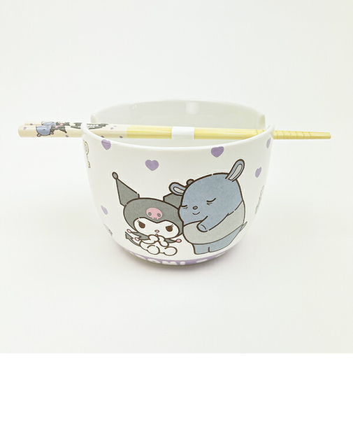 サンリオ クロミ 陶器製ボウル箸セット いつもいっしょのお友だちシリーズ Sanrio