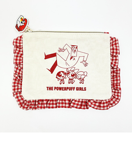 パワーパフガールズ フリルポーチ (レッド)