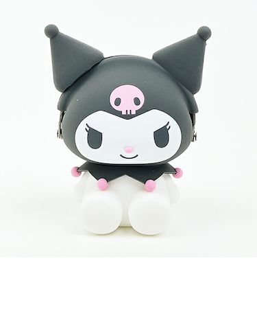 サンリオ クロミ お座り型シリコンがまぐちポーチ 3D POCHI ブラック Sanrio