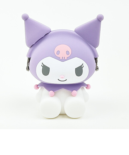 サンリオ クロミ お座り型シリコンがまぐちポーチ 3D POCHI パープル Sanrio