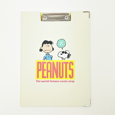 スヌーピー 2つ折りクリップボード(A4) アイボリー 文具 ファイル SNOOPY