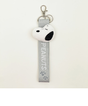 スヌーピー ストラップキーホルダー シルバー SNOOPY
