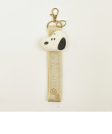 スヌーピー ストラップキーホルダー ゴールド SNOOPY