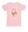 水森亜土 恋人柄 オーガニックコットン半袖Tシャツ(L) ライトピンク アパレル