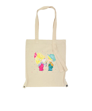 水森亜土 恋人柄 2WAYトートバッグ ナチュラル