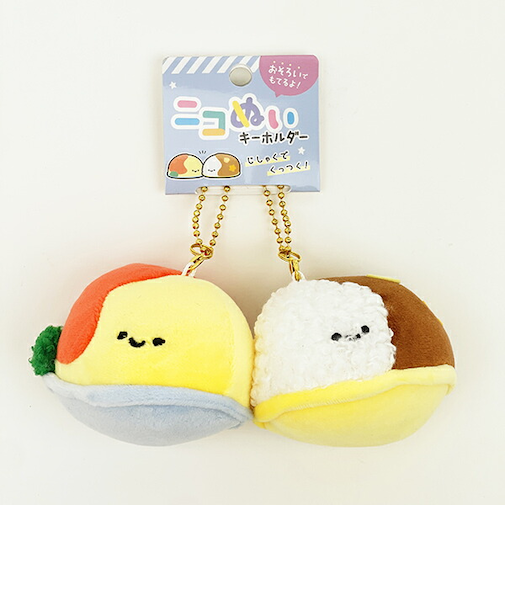 ニコぬい オムライスとカレーライス ぬいぐるみマスコットキーホルダー