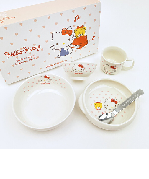 サンリオ ハローキティ 食器 ギフトセット ピンクハート キッズ 日本製 Sanrio