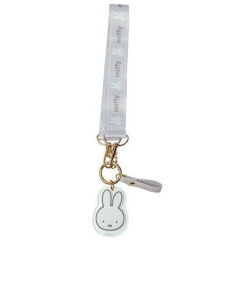 ミッフィー スマートキーハンドストラップ ミッフィーフェイス カー用品 鍵 miffy