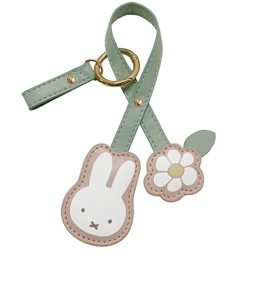ミッフィー PU スマートキーホルダー2 ミッフィー＆フラワー カー用品 鍵 miffy