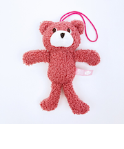 クマアンドベアープロデュース チェコチェコベア ぬいぐるみ (ワインレッド) テディベア ストラップ