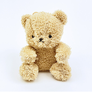 クマアンドベアープロデュース 推しハグベア ぬいぐるみ (ふわふわブラウン) テディベア ストラップ 缶バッジ