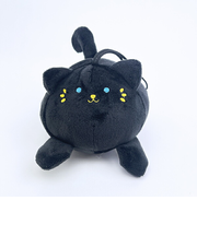 クマアンドベアープロデュース まんまる黒猫 ぬいぐるみ 猫 ストラップ