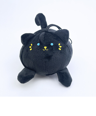クマアンドベアープロデュース まんまる黒猫 ぬいぐるみ 猫 ストラップ
