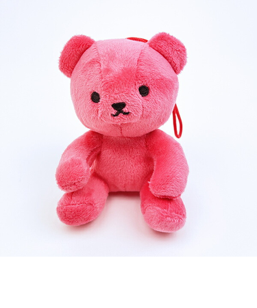 クマアンドベアープロデュース 推しハグベア ぬいぐるみ (レッド) テディベア ストラップ 缶バッジ