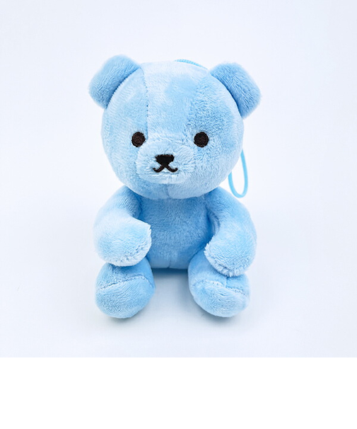 クマアンドベアープロデュース 推しハグベア ぬいぐるみ (ブルー) テディベア ストラップ 缶バッジ