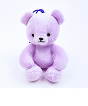 クマアンドベアープロデュース 推しハグベア ぬいぐるみ (パープル) テディベア ストラップ 缶バッジ