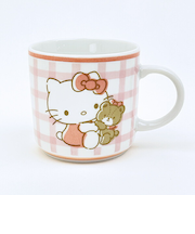 サンリオ ハローキティ 染付マグカップ チェック コップ 日本製 Sanrio