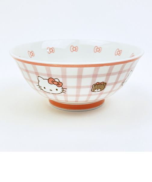 サンリオ ハローキティ 染付どんぶり チェック 食器 日本製 Sanrio