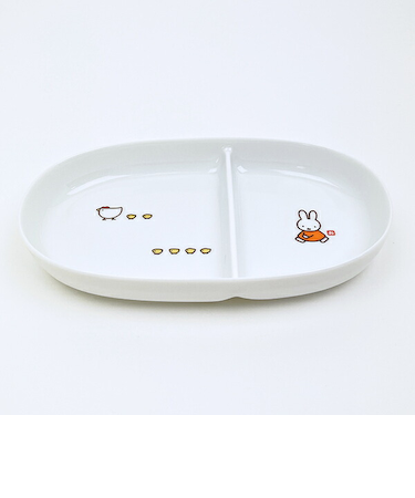 ミッフィー miffy イングレーズ(こっこ親子) 楕円ランチプレート 食器 ベビー キッズ 日本製