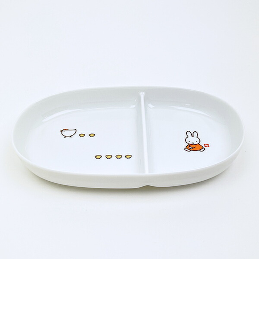 ミッフィー miffy イングレーズ(こっこ親子) 楕円ランチプレート 食器 ベビー キッズ 日本製