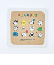 スヌーピー トーク 角型陶製吸水コースター (レトロカラー) キッチン SNOOPY
